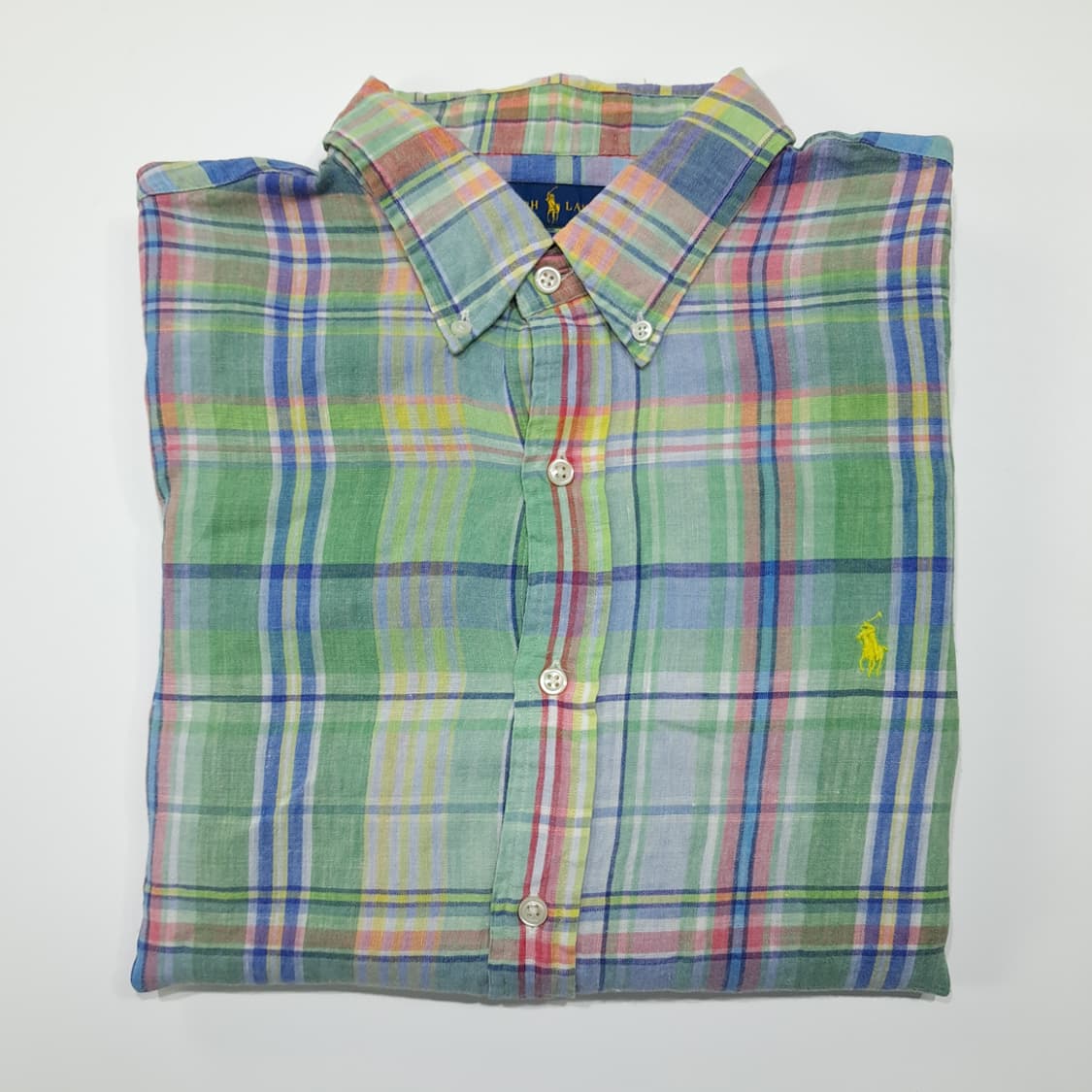 CL850 XL 폴로 00s 린넨 마드라스체크 셔츠 남방 상품이미지8