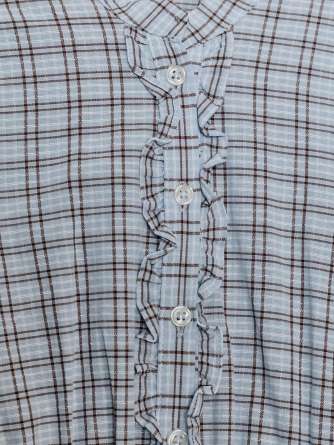 ZARA 자라 체크 러플 코튼 미니 원피스 3067 318 3067318 상품이미지3