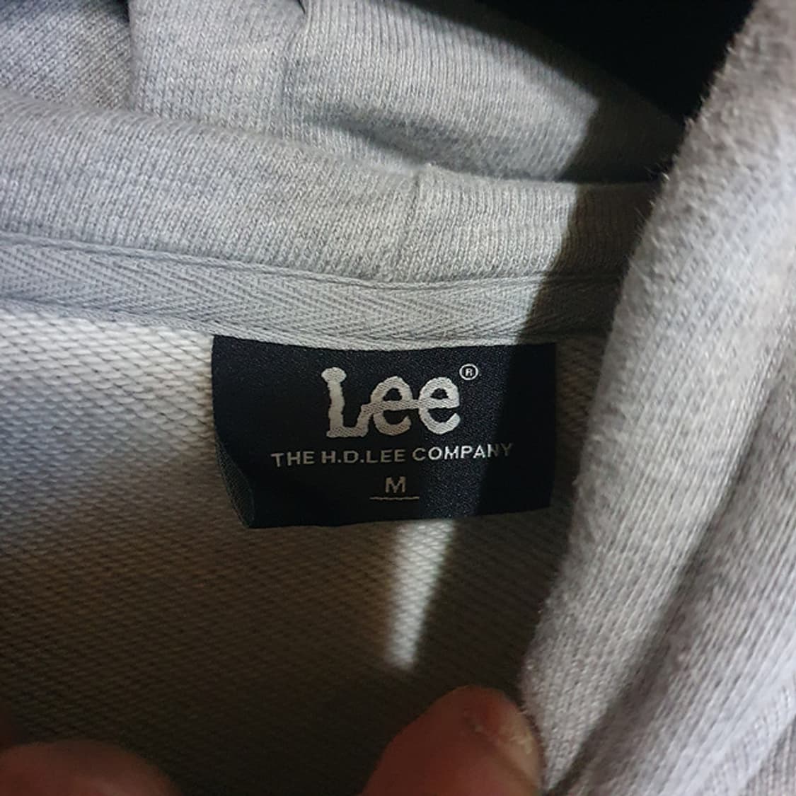 Lee 리 Lee 로고 자수 후드티 그레이 M 상품이미지3