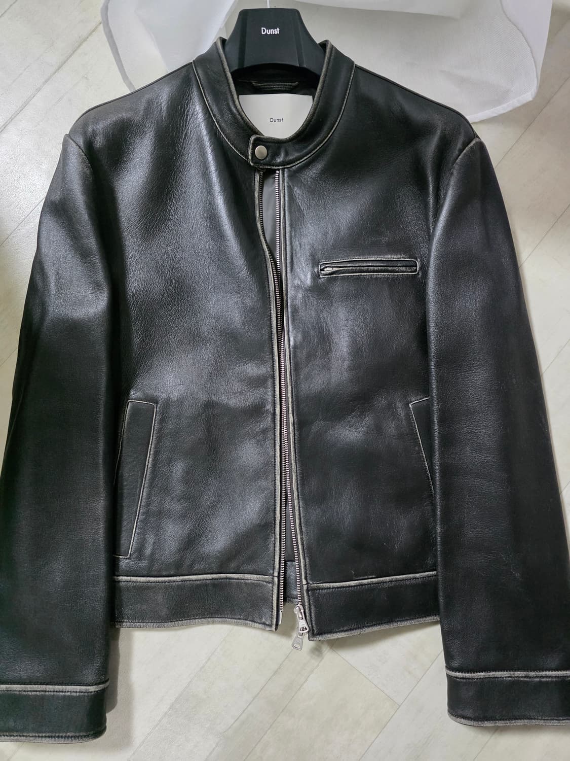 던스트 빈티지 브라운 램스킨 레이싱 자켓 M 상품이미지1