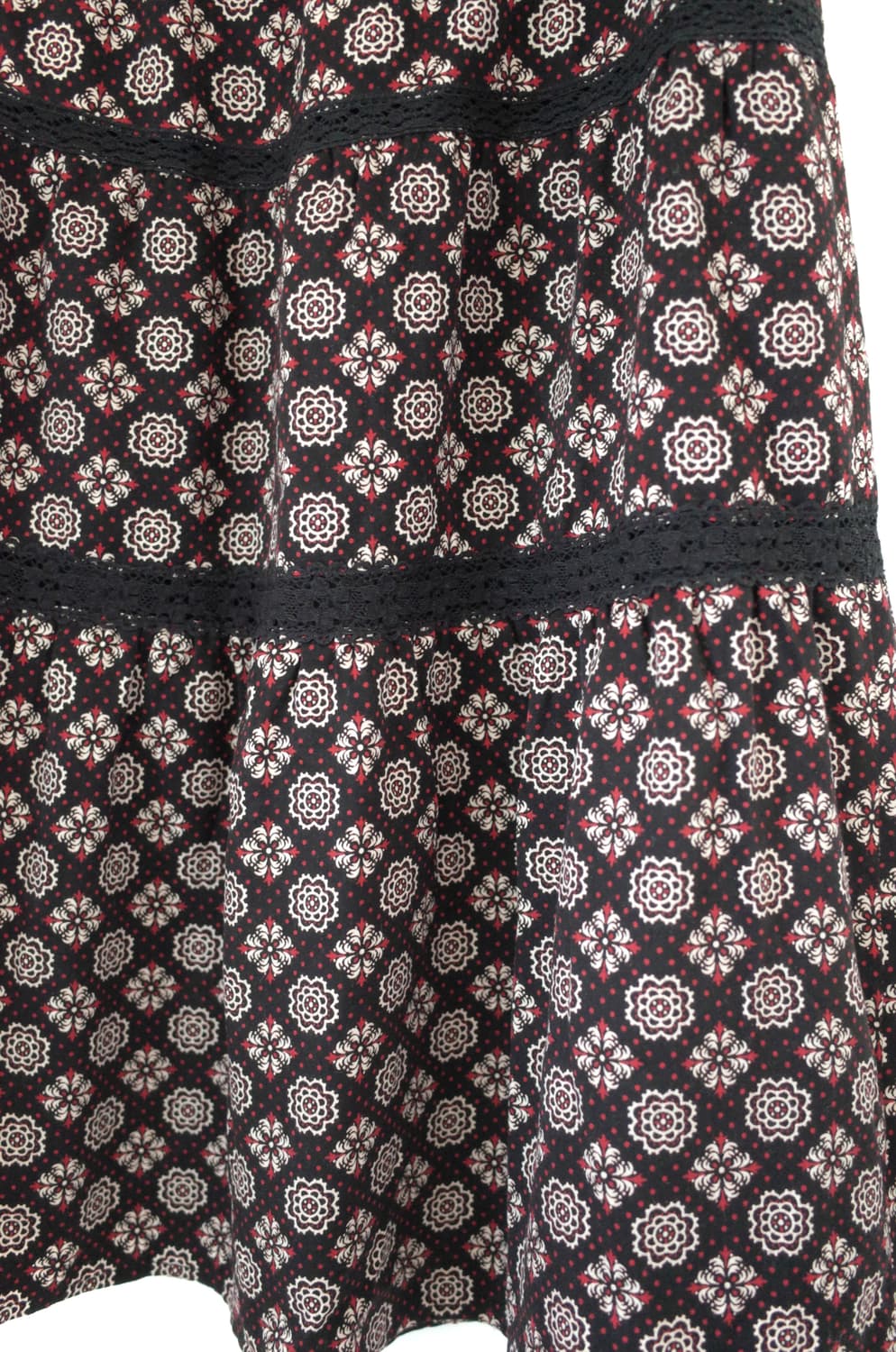 빈티지 플레어 패턴&레이스 스커트 상품이미지3