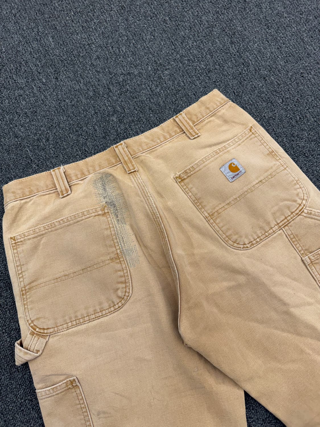 33)칼하트 빈티지 베이지 더블니 워크팬츠 상품이미지8