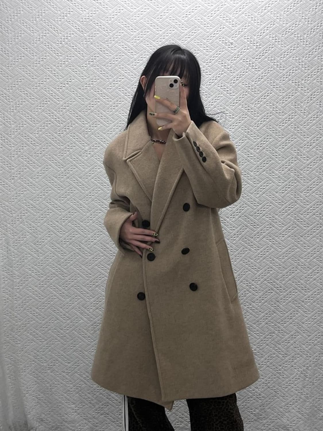 앤더슨벨 모던시크 캐주얼 오버핏 울 코트 M C07577 상품이미지2