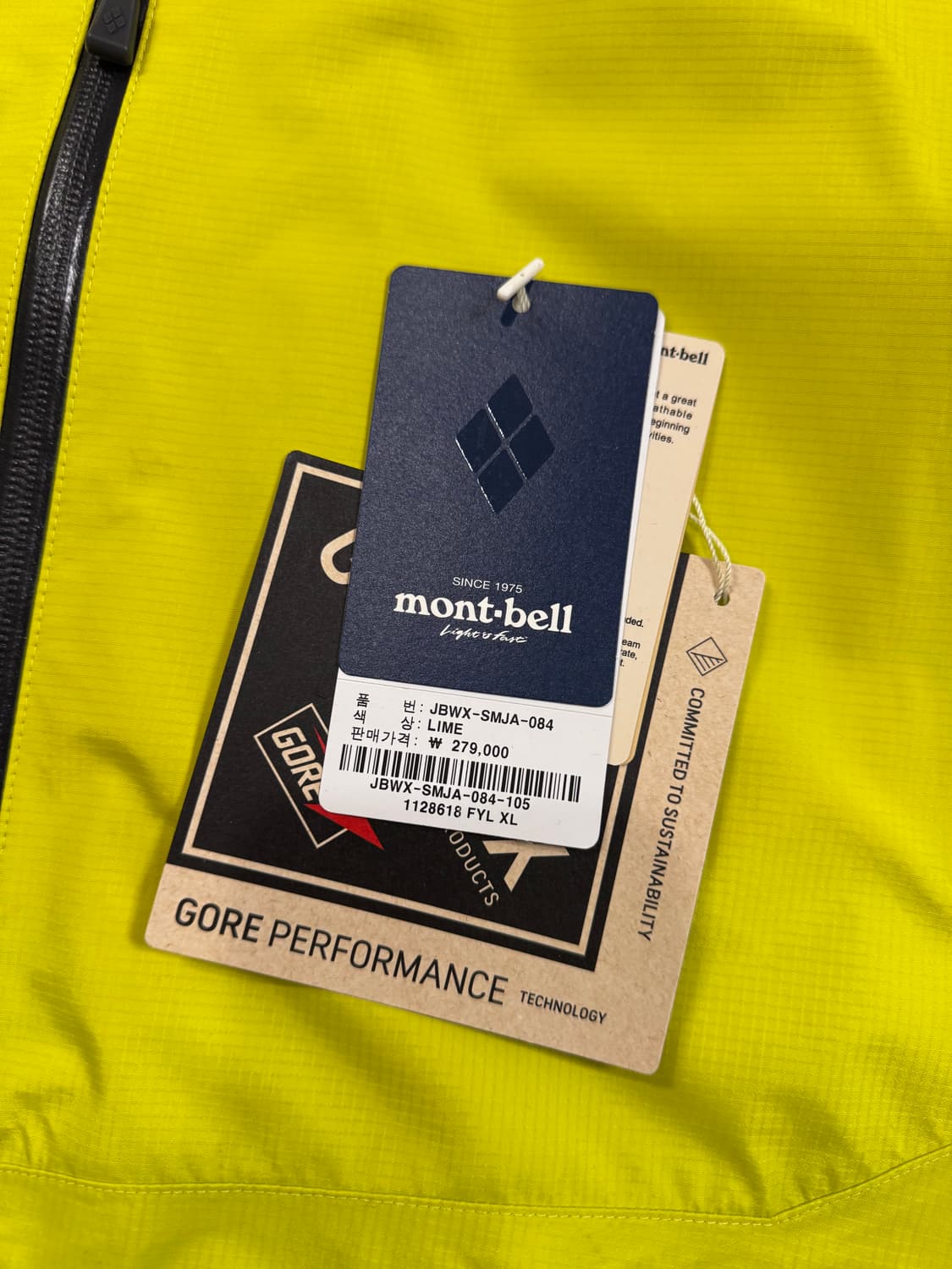 [XL] 몽벨 고어텍스 스톰 크루저 자켓 - 라임 상품이미지6