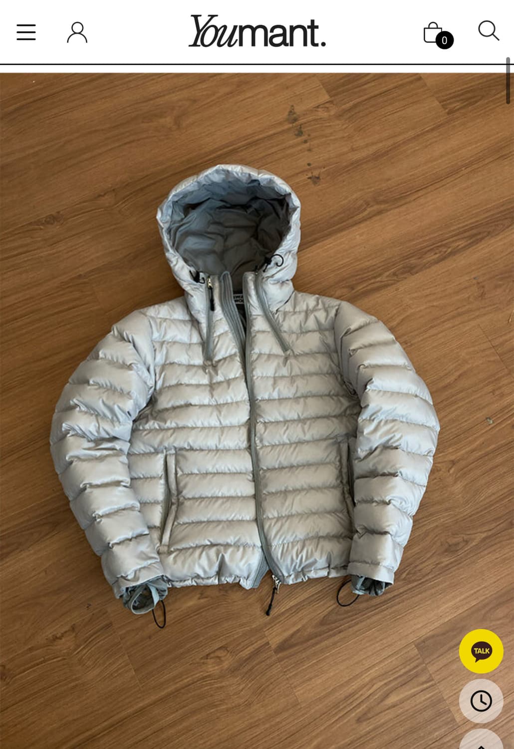 유먼트 패딩 UAR string light padding 상품이미지1