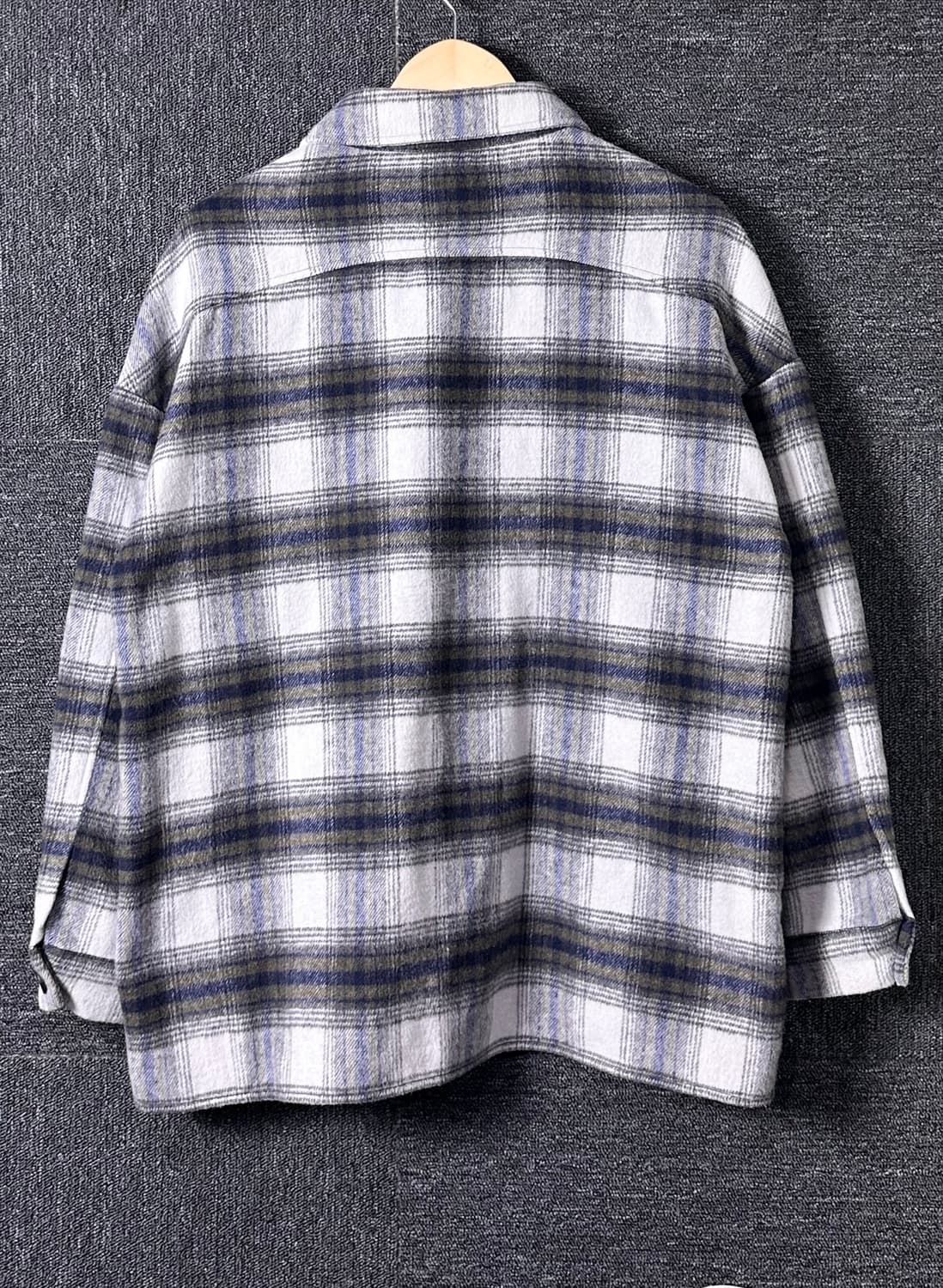 체크 모직 셔츠 자켓 L-xl 상품이미지2