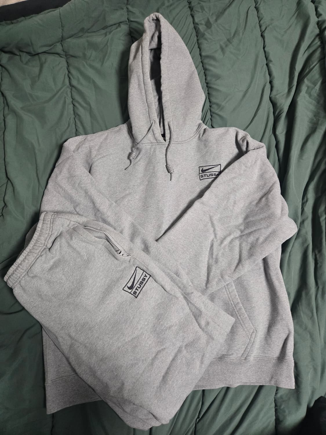 나이키 x 스투시 NRG RA 풀오버 헤더그레이 셋업 상품이미지3