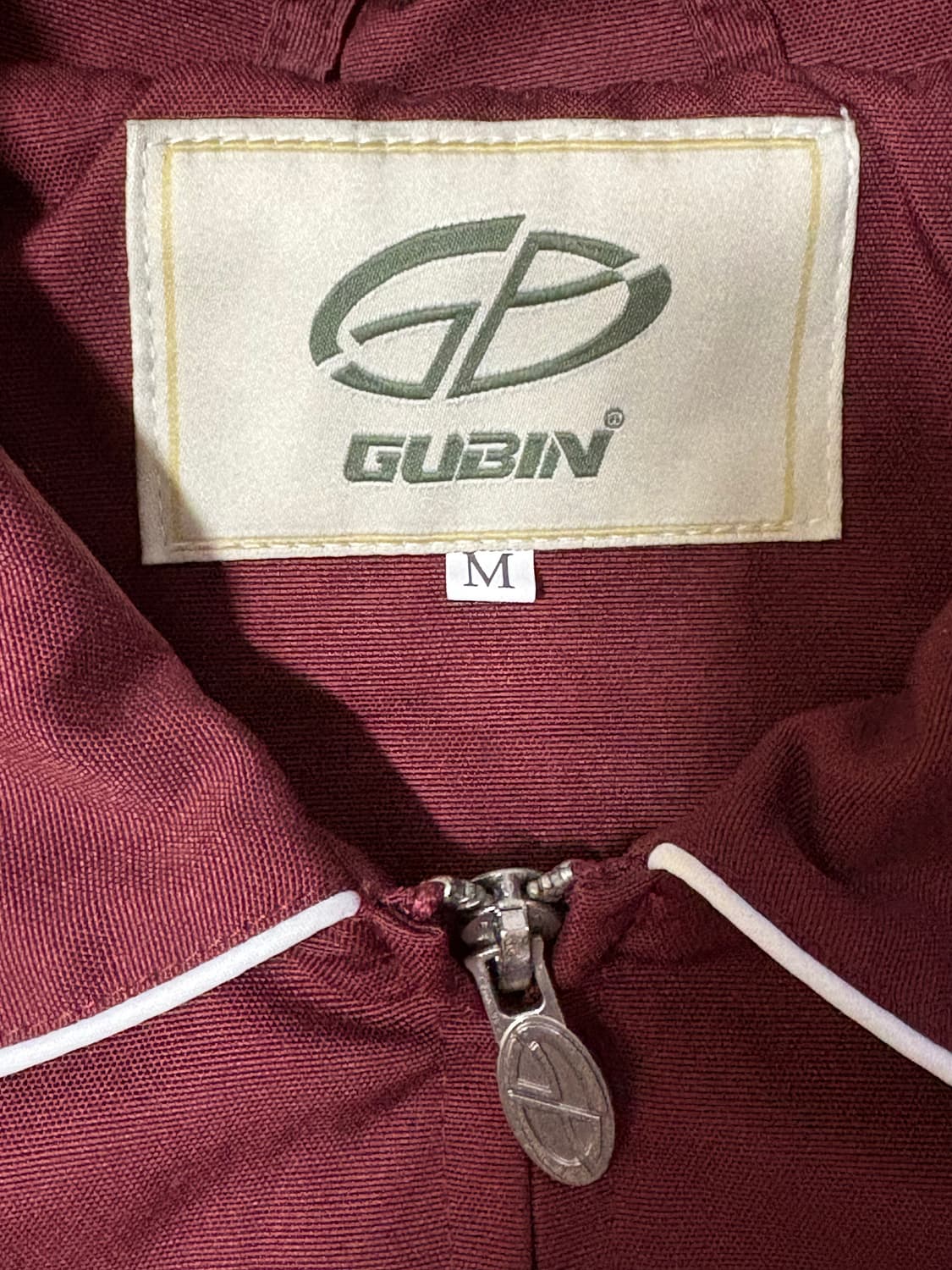 구빈 빅 로고 파이핑 블루종 - 버건디 M 상품이미지3