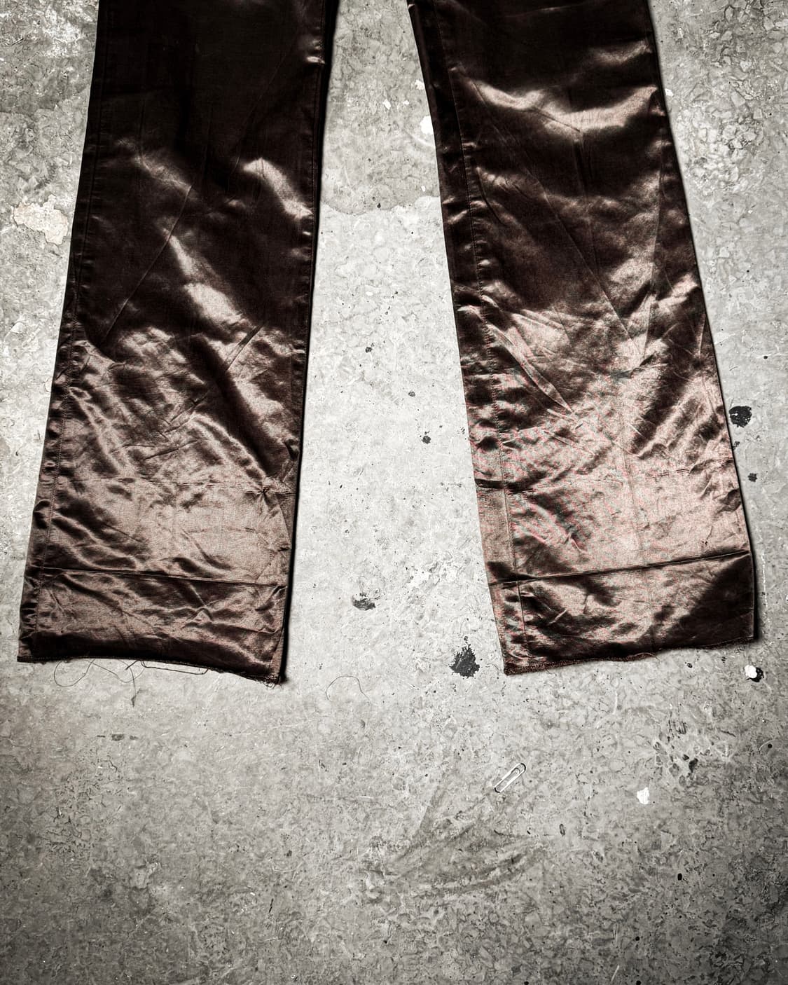 Brown satin Sammy boot-cut Pants 상품이미지4