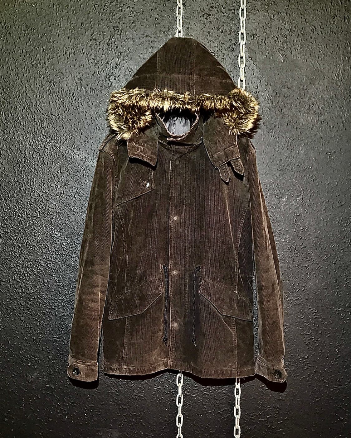Comme Ça Ism – Corduroy Fur Hooded Jacke 상품이미지1