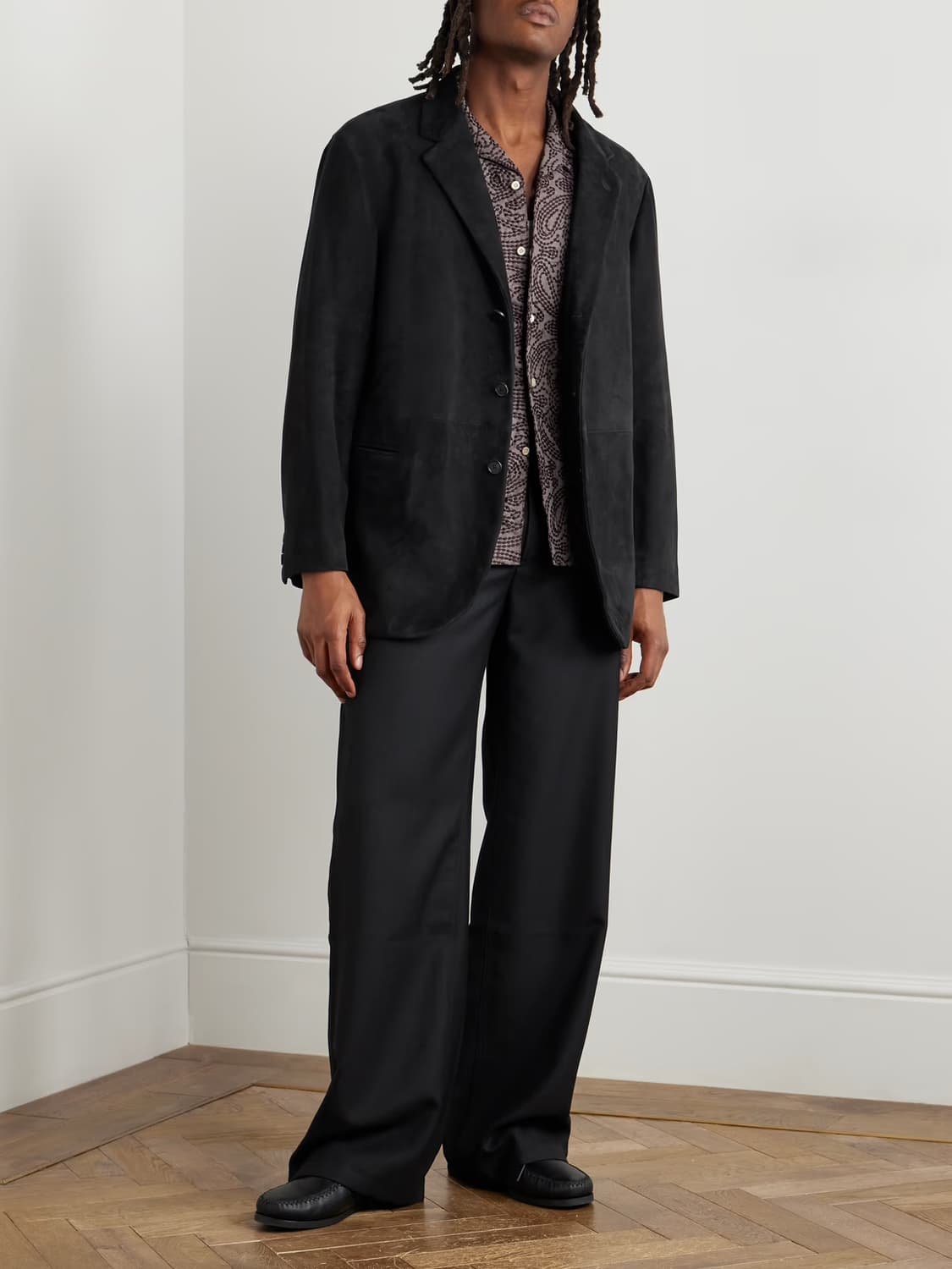 아프레쎄 스웨이드 레더 테일러드 자켓 상품이미지10