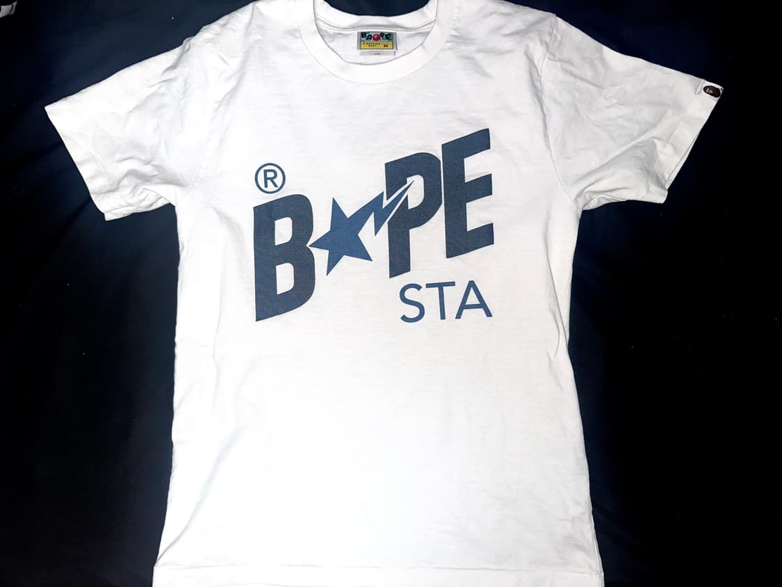 BAPE 베이프 데님 스타 로고 티셔츠 화이트(w) 상품이미지2