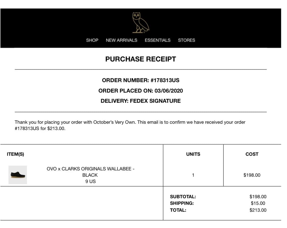 (US9) OVO x 클락스 왈라비 블랙 상품이미지9