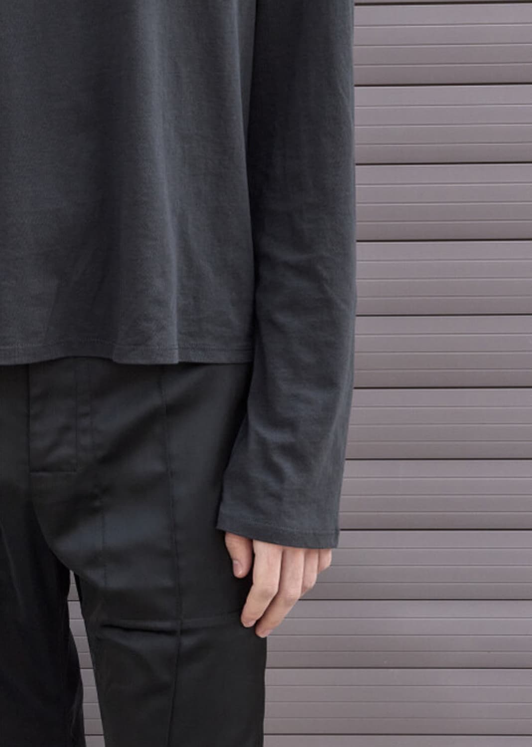 [3] MUDULE SEMI LONGSLEEVE 머듈 세미 롱슬리브 블랙 상품이미지4