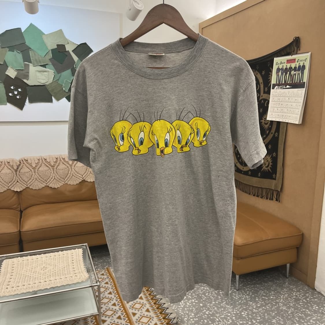 미첼 루니튠즈 레트로 90's 트위티 프린팅 반팔티 M C11116 상품이미지3