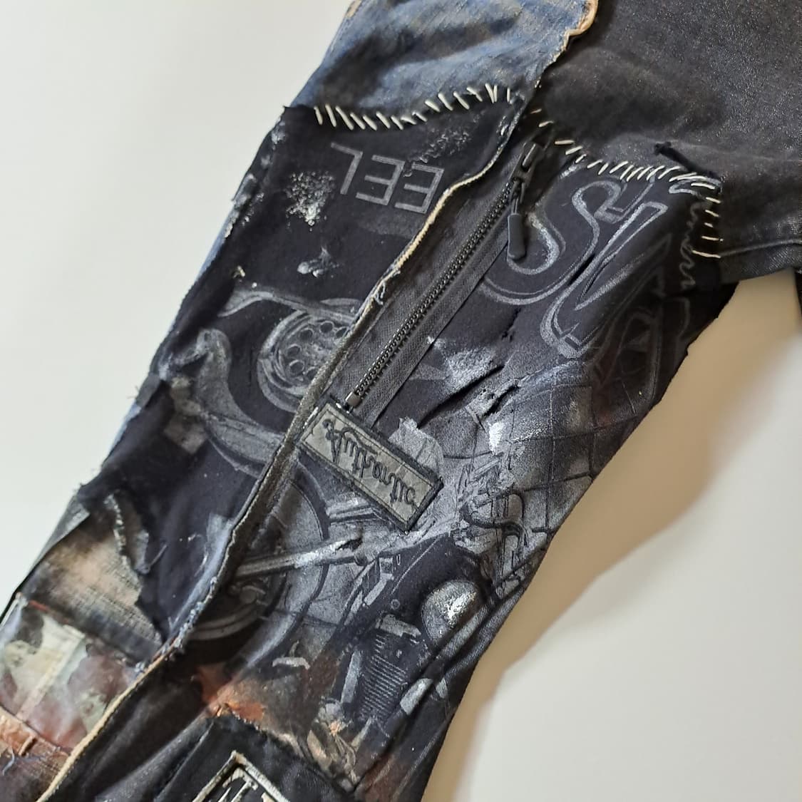 (택포) 써저리 패치워크 데님팬츠 34 B628 상품이미지7