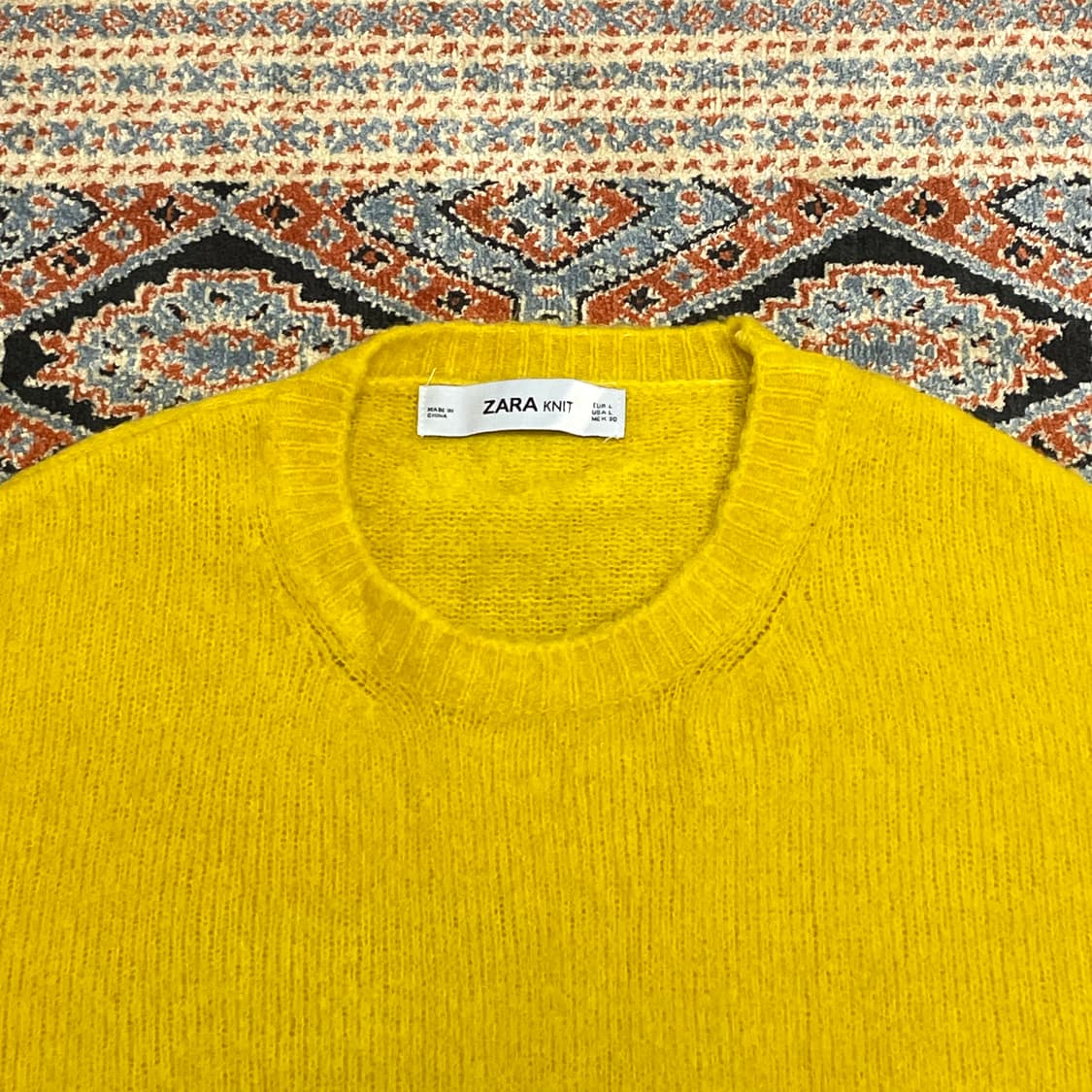 자라 머스타드 아크릴 혼방 니트 여성L 상품이미지2