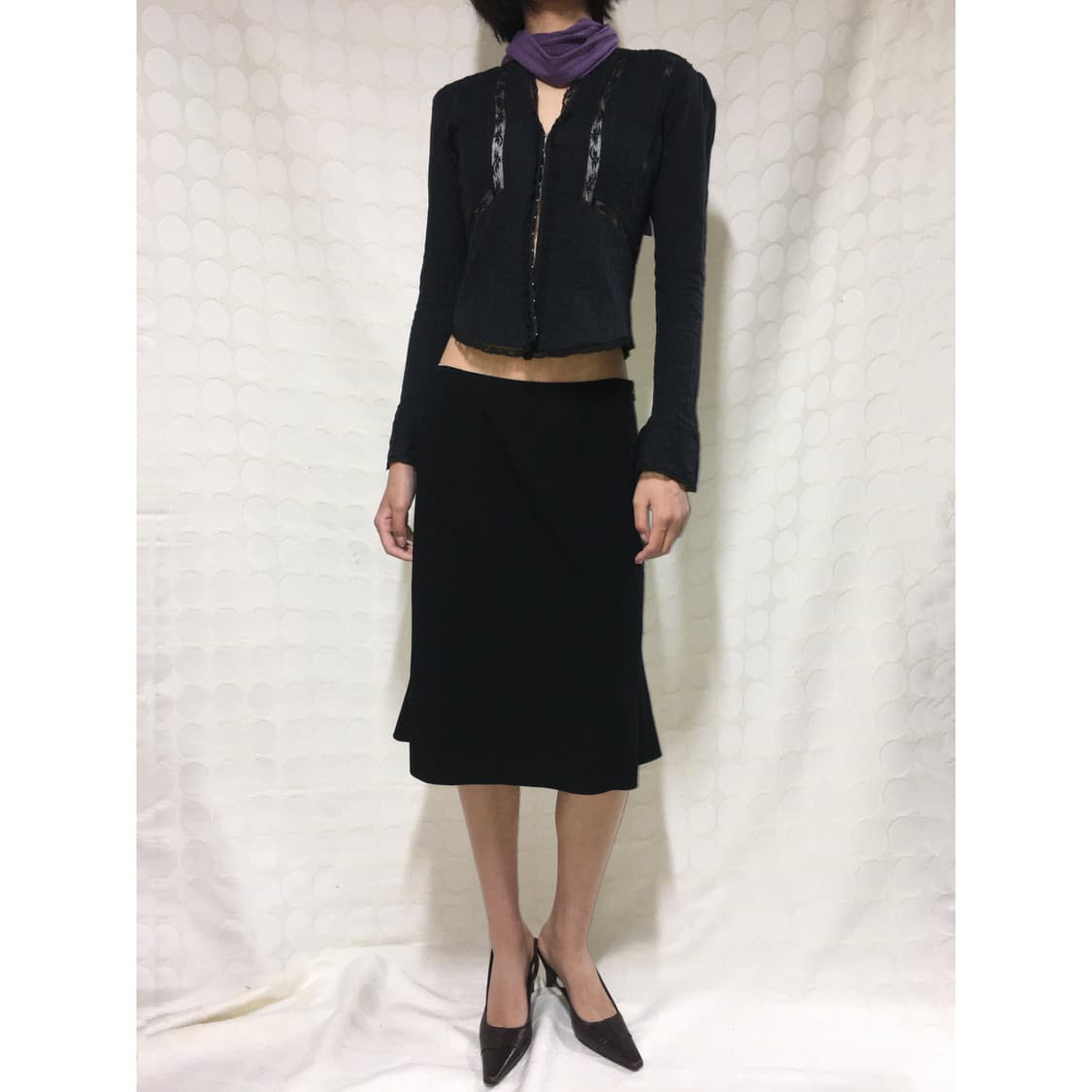 Armani 블랙 디테일 치마 상품이미지2