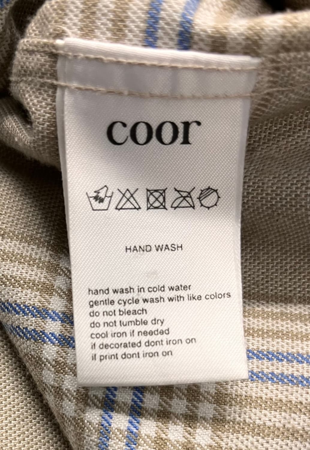 쿠어 Coor 체크 셔츠 L 상품이미지4