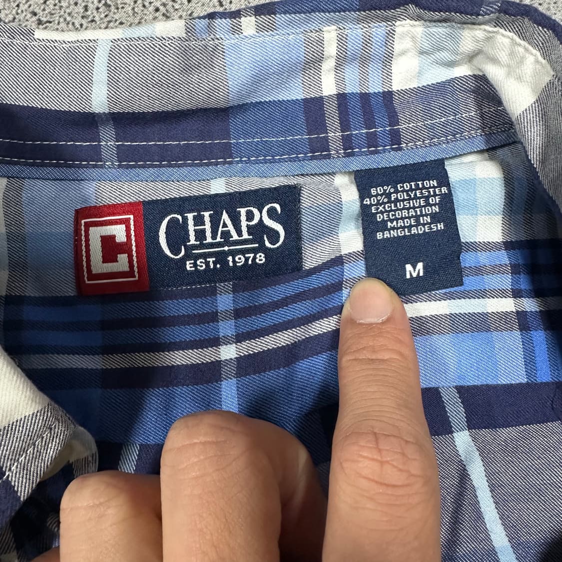 ✨ (바배) CHAPS 월계관 체크 셔츠  상품이미지3