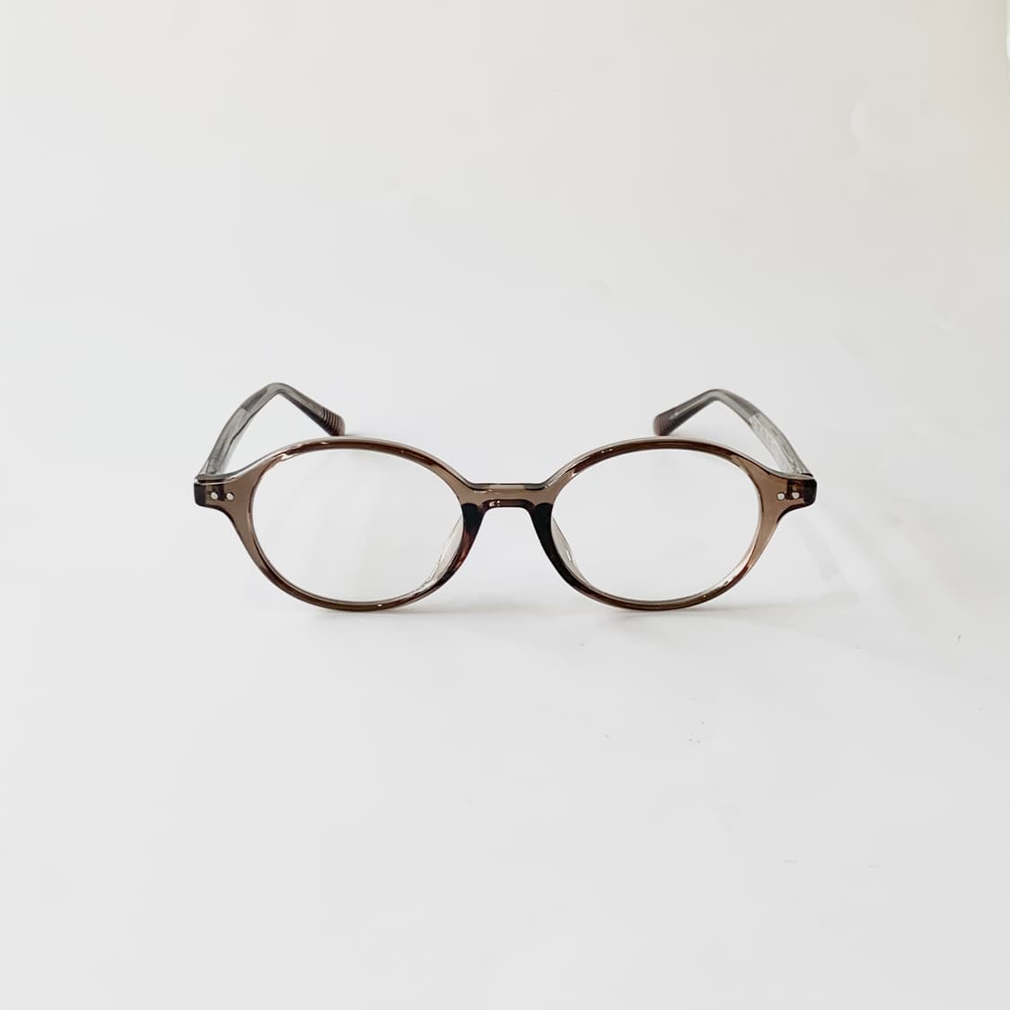 861 클리어브라운 빅사이즈 라운드 뿔테 블랙 남녀공용 픽키안경 상품이미지2