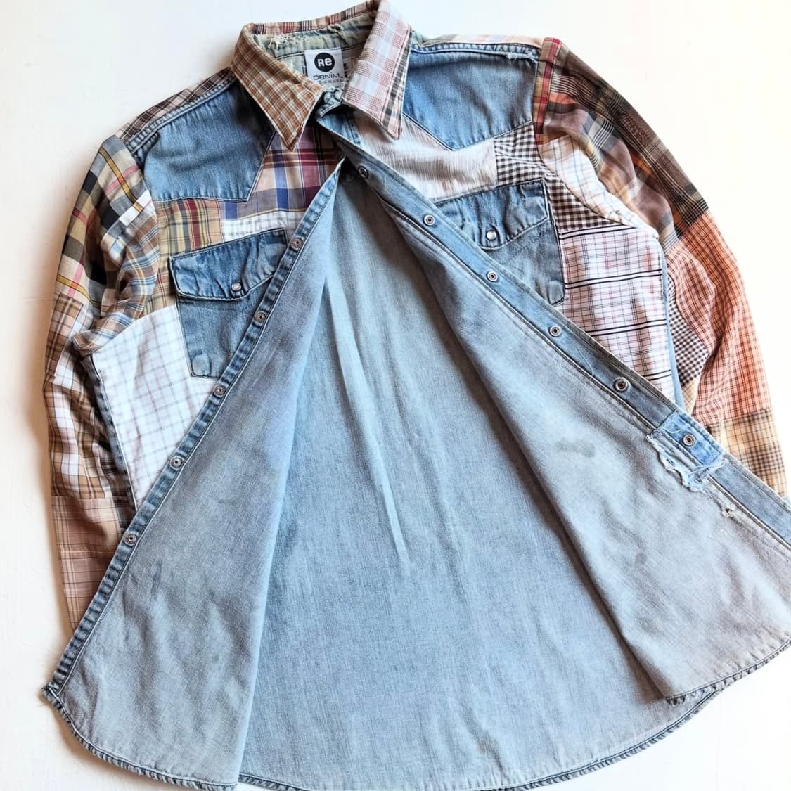 90s Re Denim BIG MAC 패치워크 웨스턴 셔츠 상품이미지4