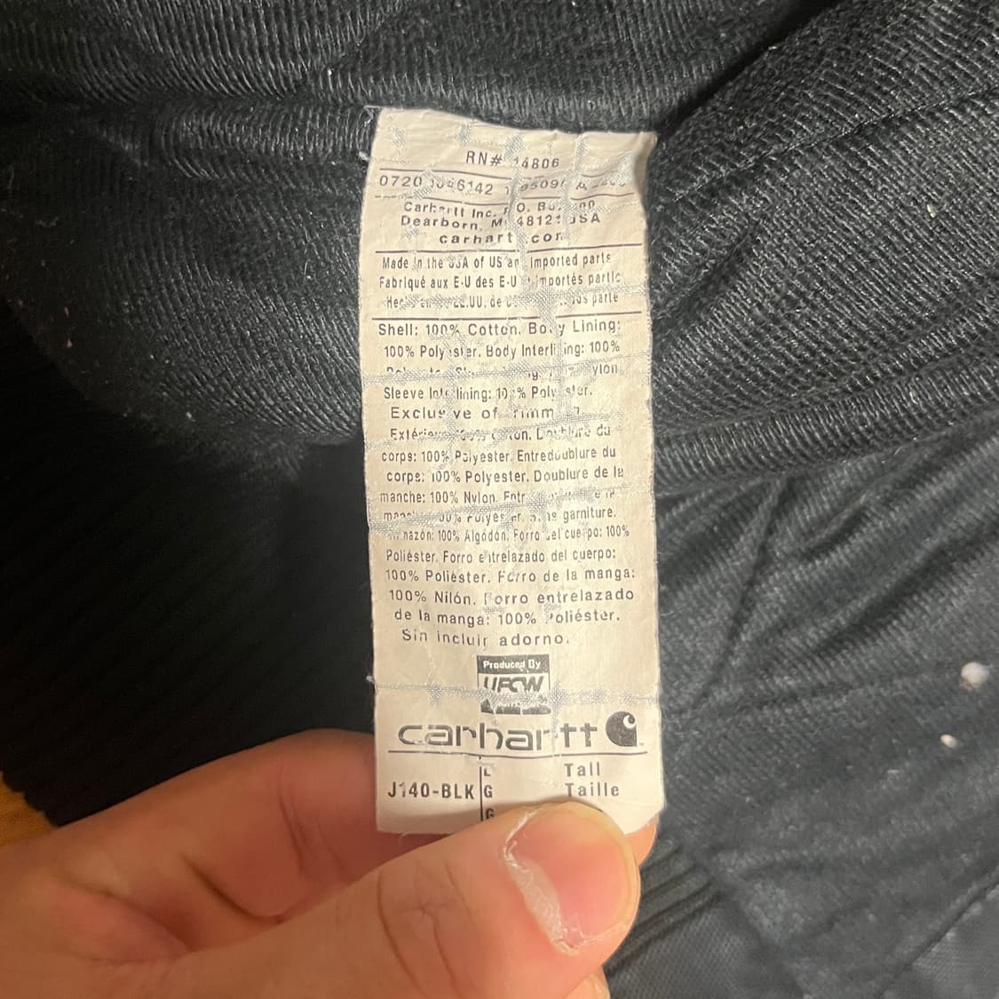 [L] 칼하트 USA J140 덕 액티브 자켓 BLK 상품이미지4
