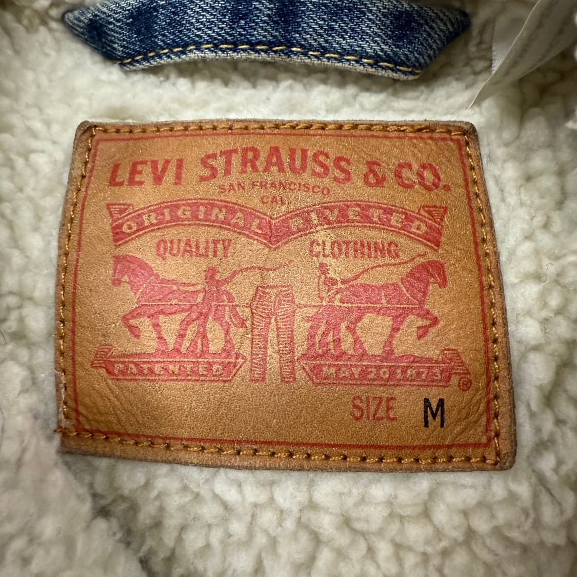 [정품/M] 리바이스 청바지 데님 자켓 쉐르파 b19 상품이미지5