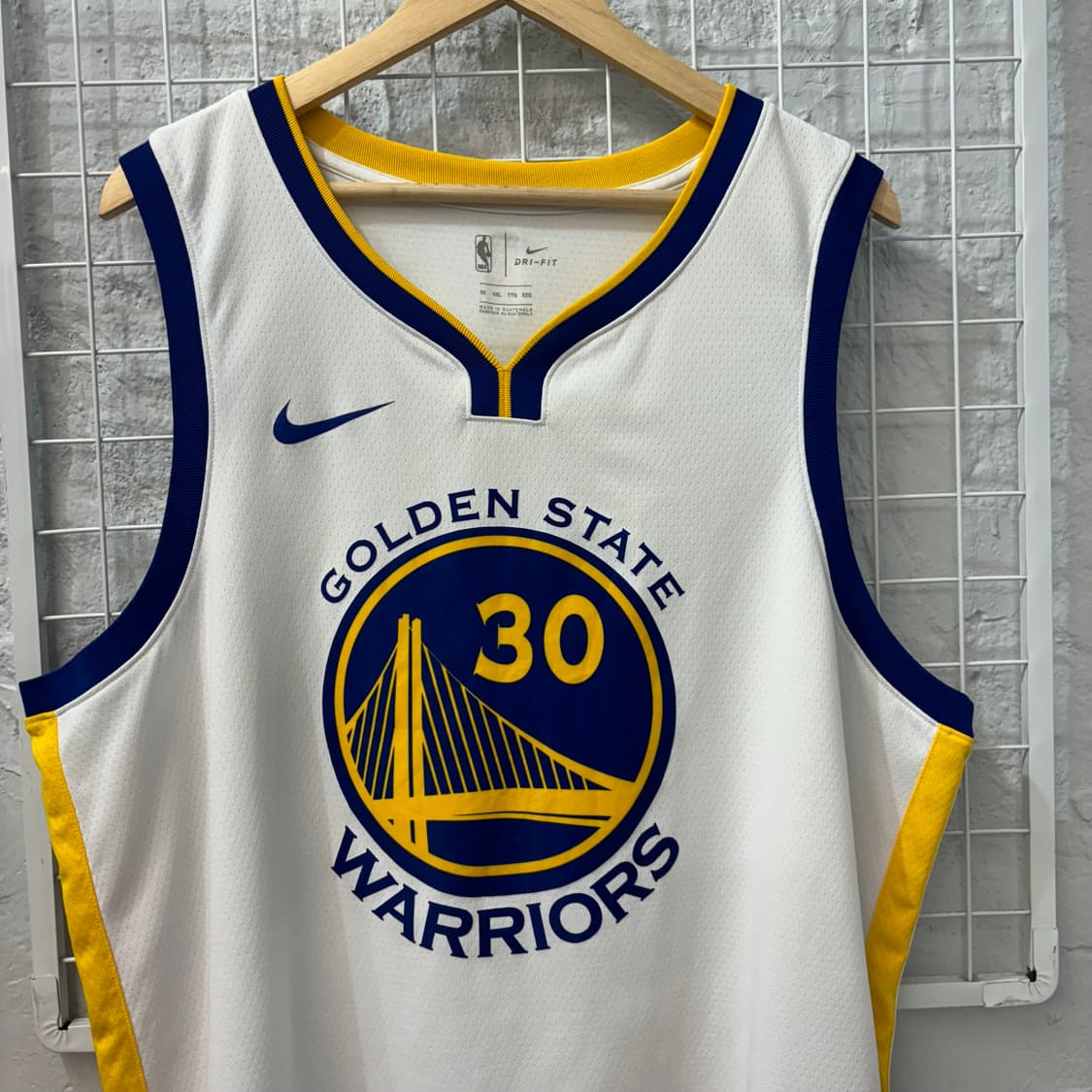 나이키 X NBA 골든스테이트 스테판 커리 마킹 슬리브리스 유니폼 2XL 상품이미지3