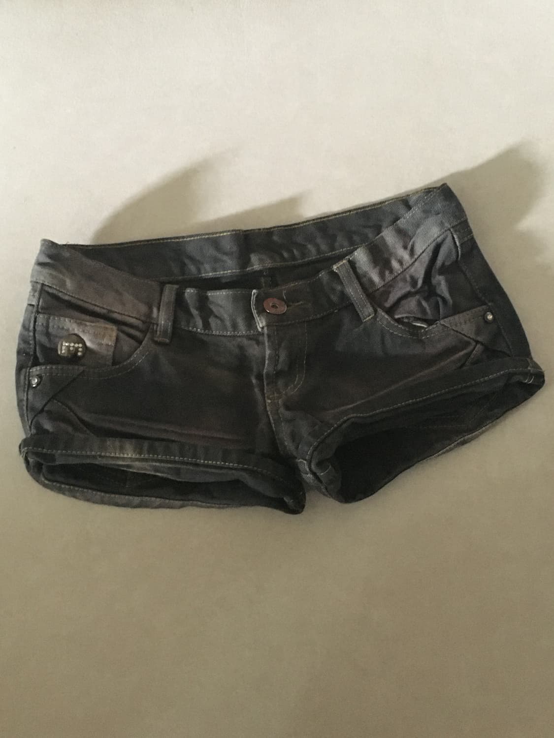 데님 청 반바지 바지 숏팬츠 갸루 오네 펑크 라떼 히메 러블리 펑크 상품이미지1