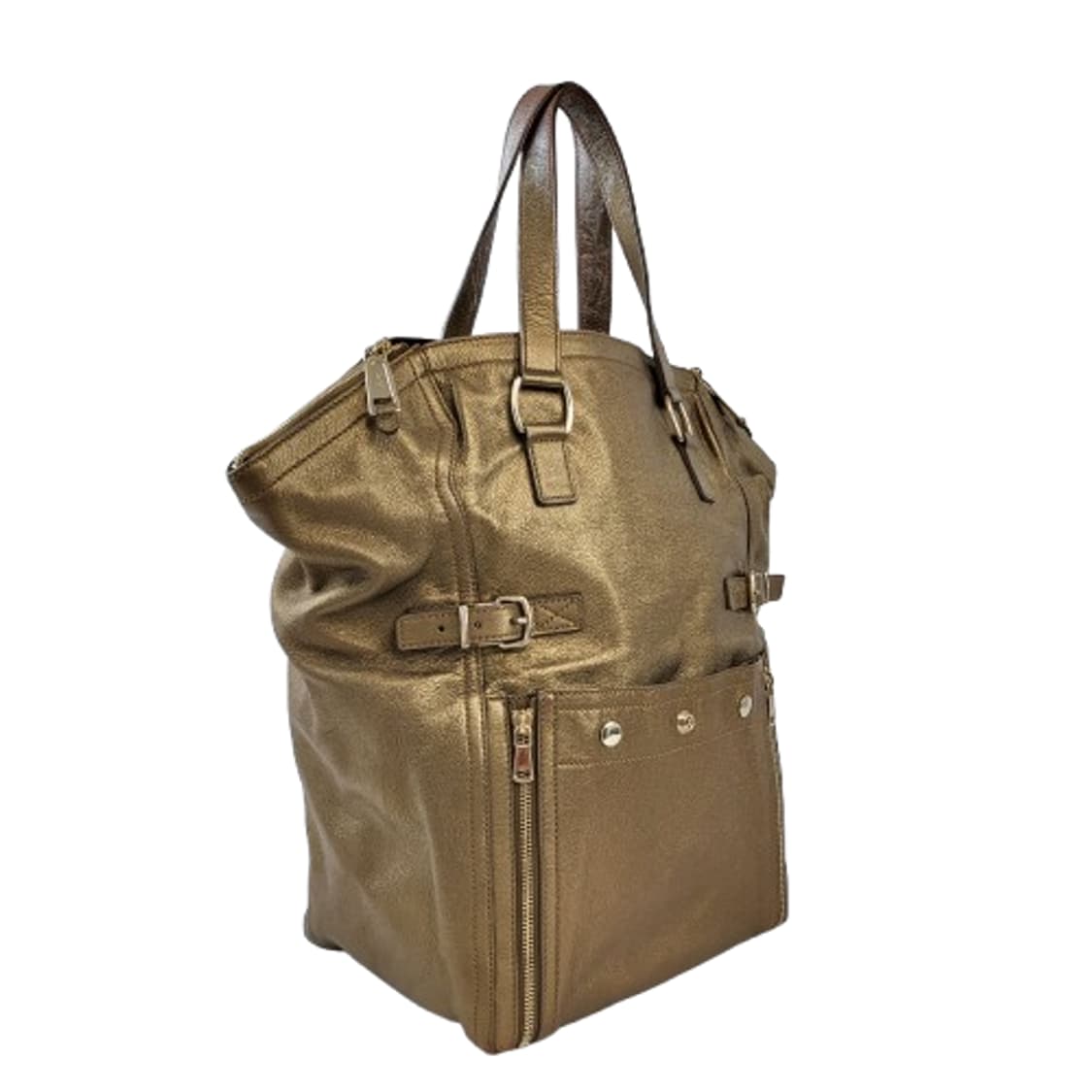 정품 생로랑(입생로랑) 샴페인골드 가죽 다운타운 백 상품이미지2