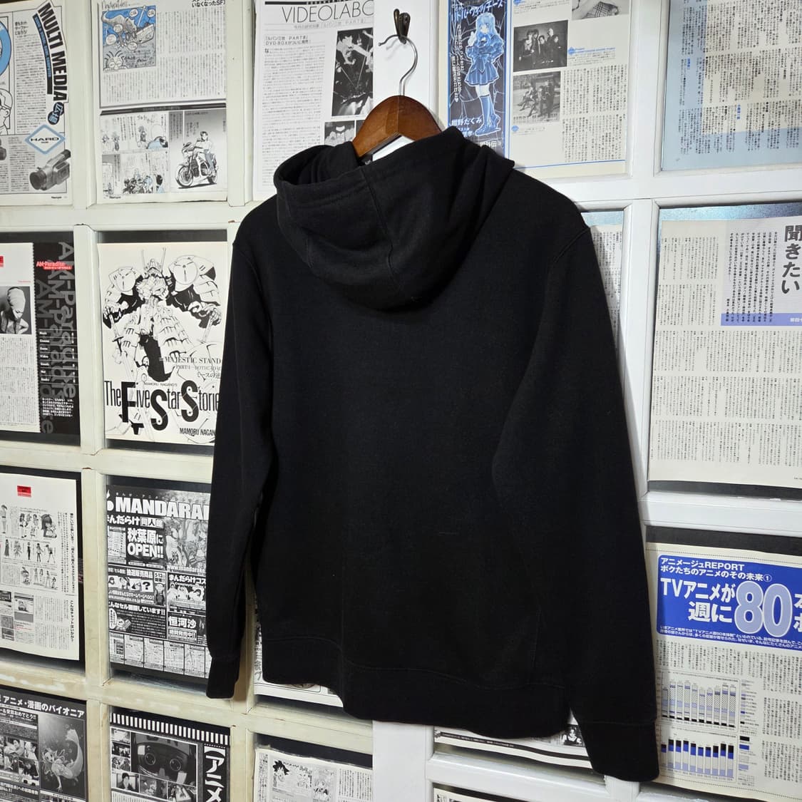 나이키 스우시 블랙 코튼 후드집업 상품이미지5