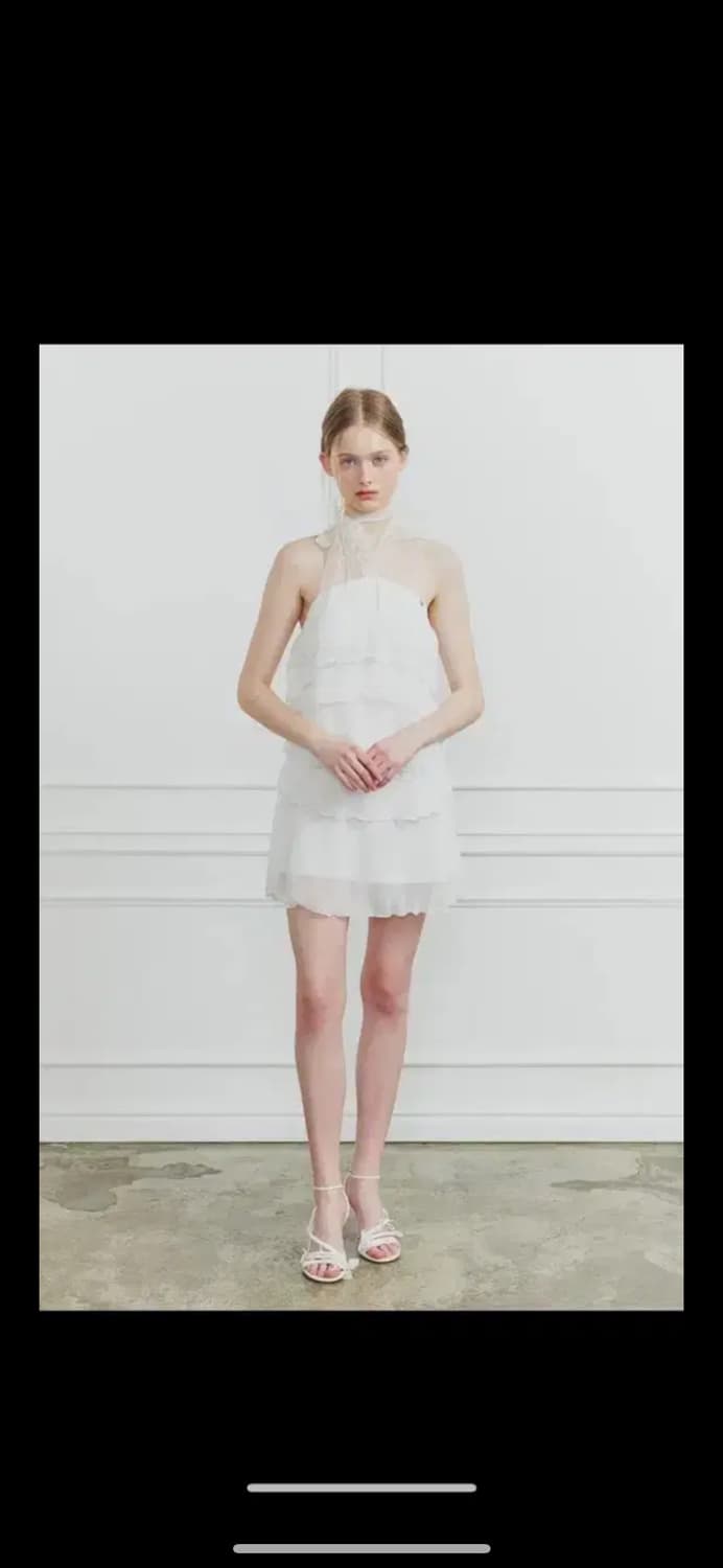 페인오어플레져 매그놀리아 홀터 드레스 화이트 M 상품이미지1