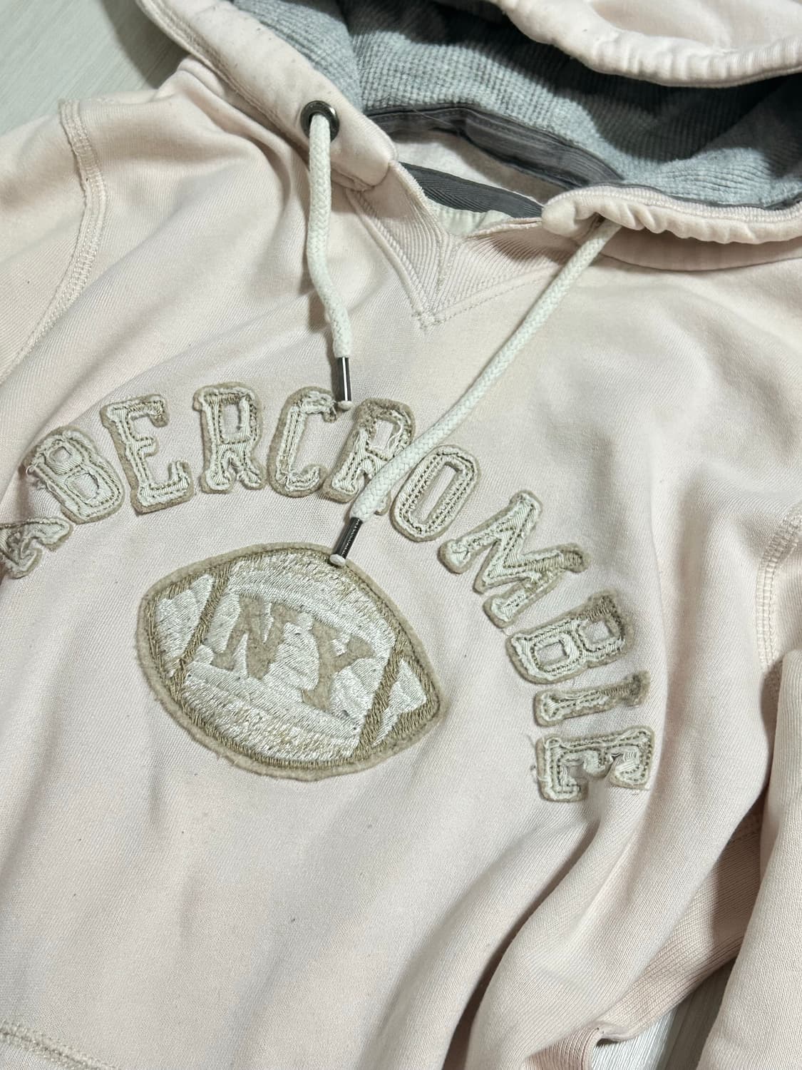 🍓유일매물 아베크롬비 연핑크 쿠키로고 후드티 핀터레스트 딸기우유맛 상품이미지2