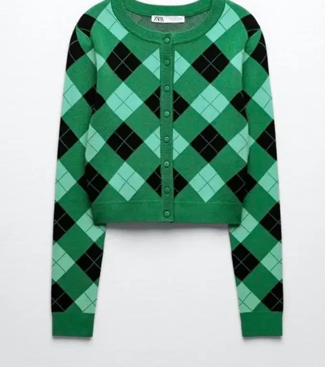 자라 아가일 가디건 상품이미지1