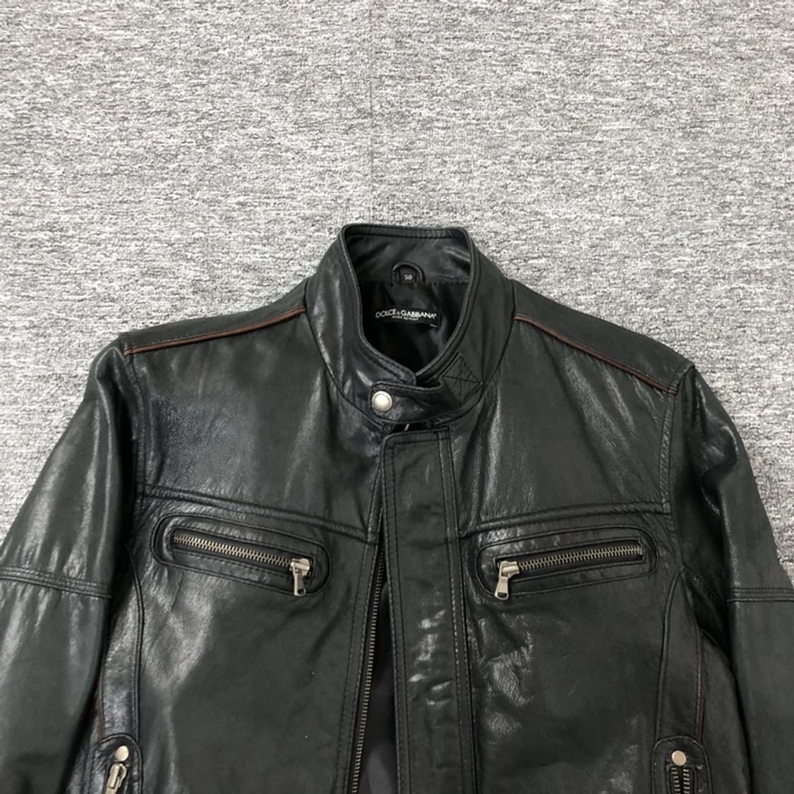 돌체앤가바나 정품 양가죽 레더자켓 레이싱자켓 상품이미지7