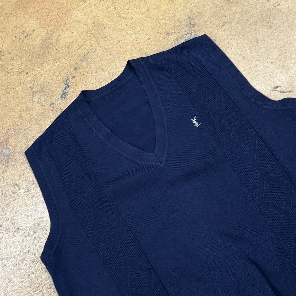 [정품/95] 입생로랑 네이비 니트 베스트 b14 상품이미지1