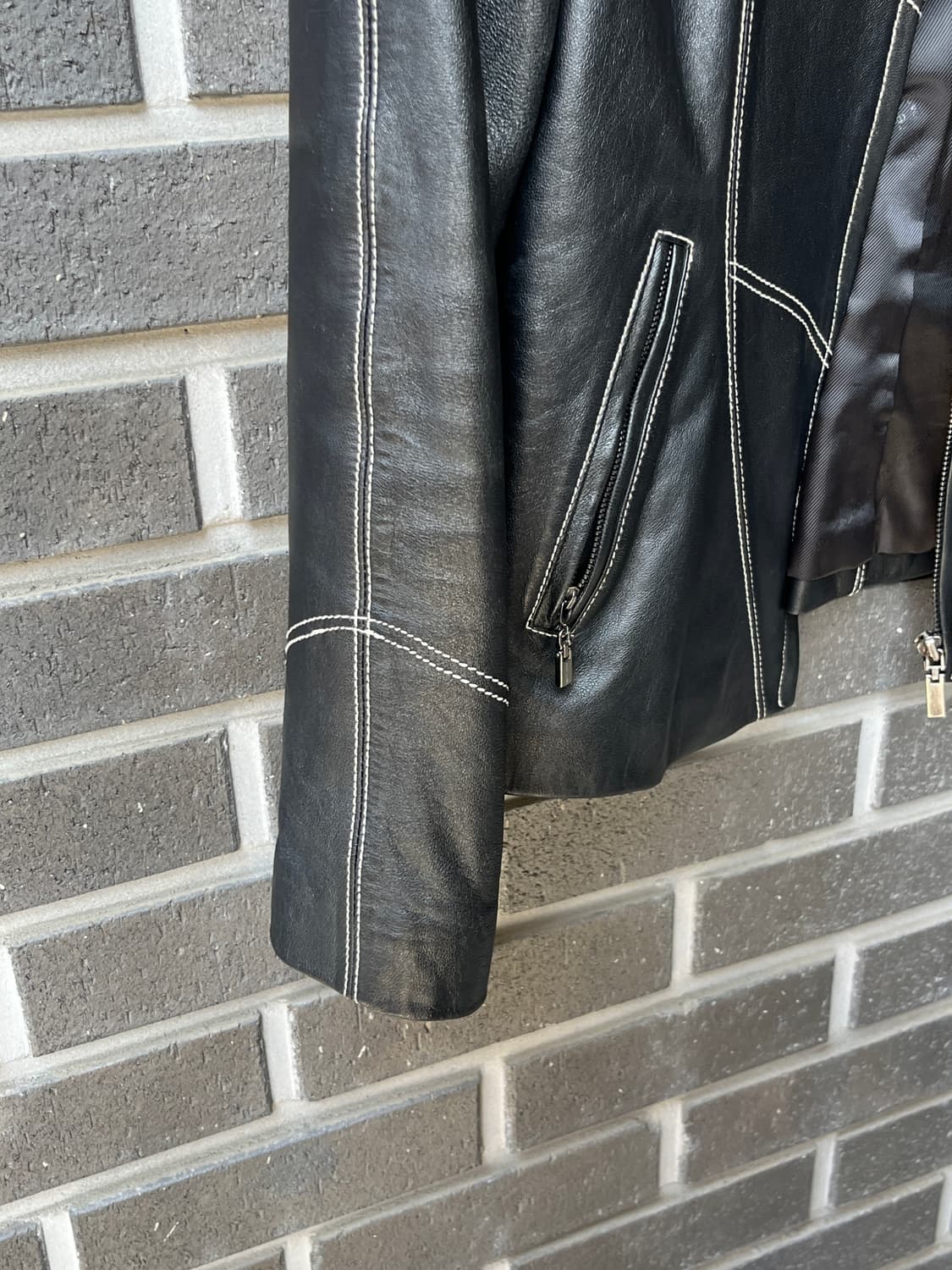 Pierre Cardin 피에르가르뎅 스티치 양가죽자켓 상품이미지6