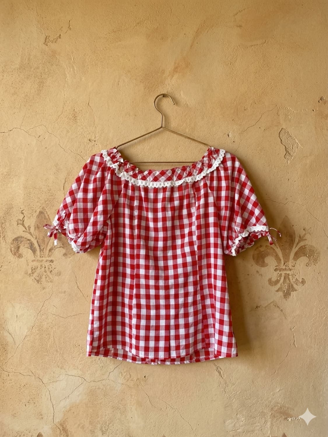 Brandl Tracht 체크 블라우스 상품이미지3