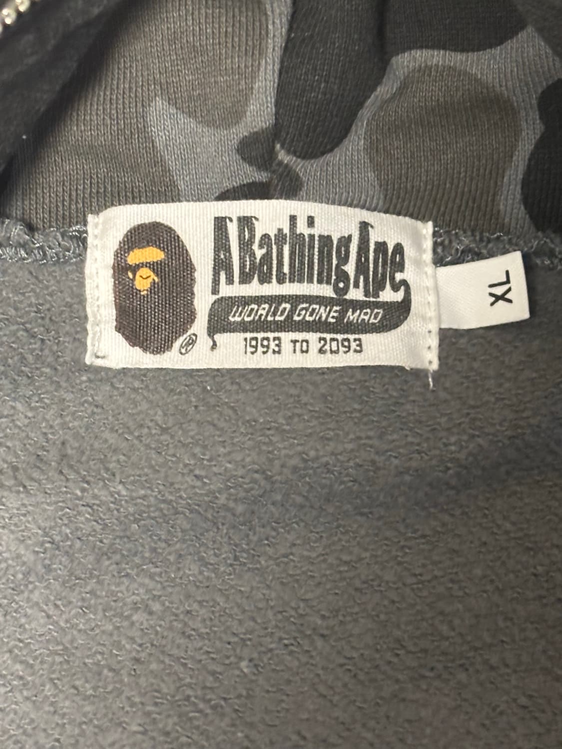 베이프 후드집업 흑계 XL 상품이미지3