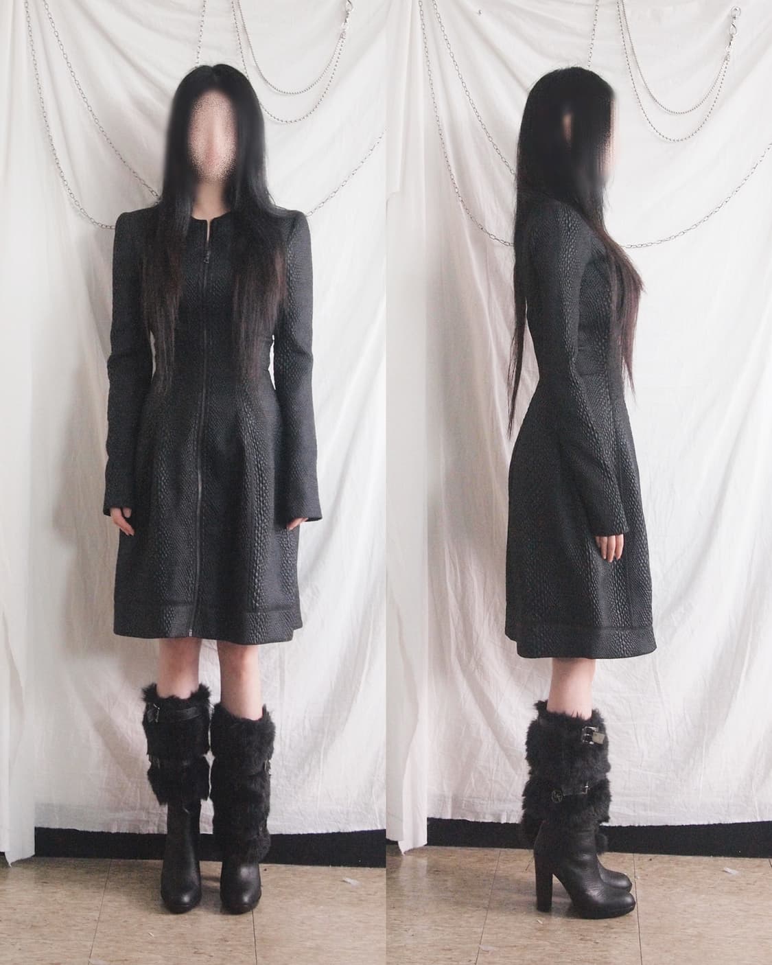 yigal azrouël 파이톤 롱 코트 드레스 상품이미지1