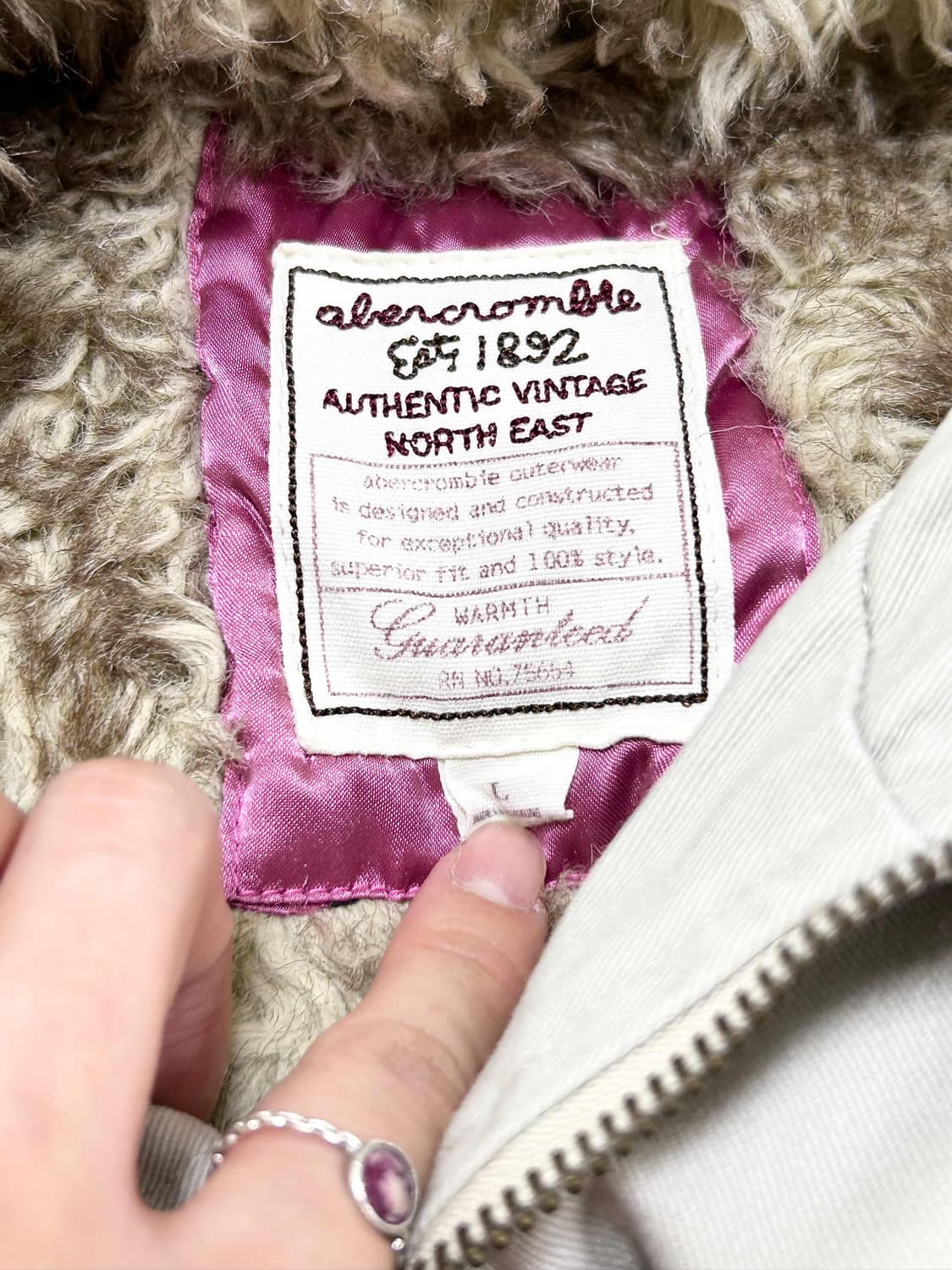 아베크롬비 핑크순록 연베이지 울프죠 점퍼 상품이미지8