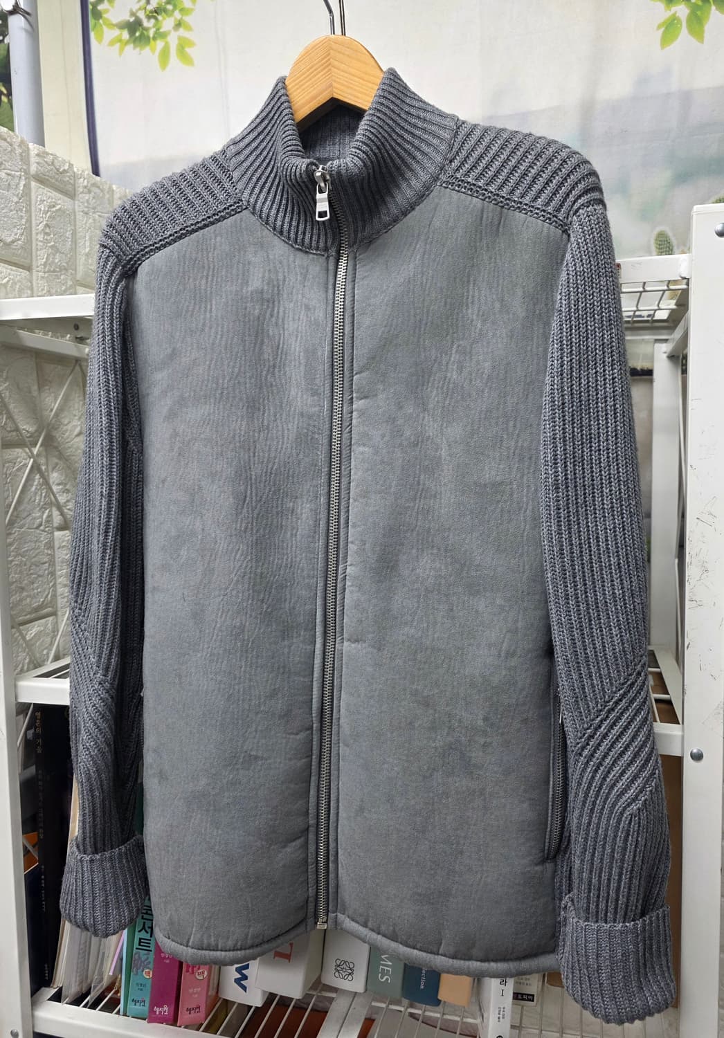 아르마니익스체인지 남성니트 M 스웨이드 텍스쳐 풀집업 니트자켓 XD74 상품이미지2