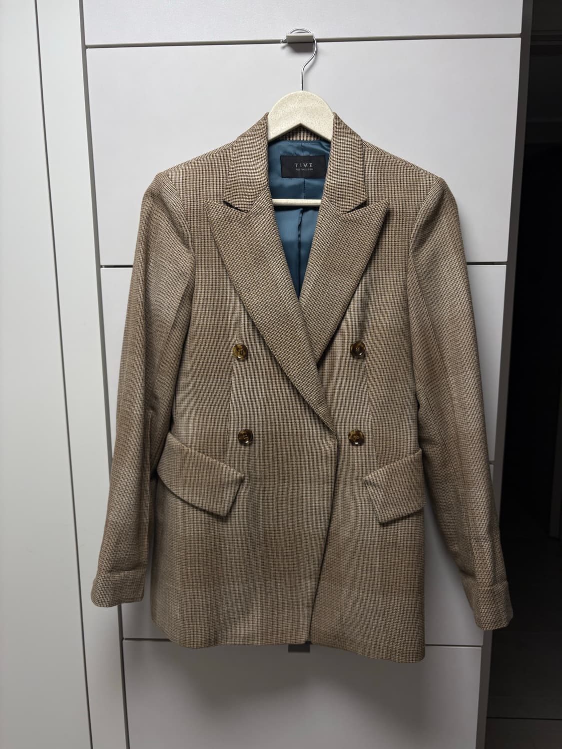 타임 체크 더블 블레이져 자켓 44사이즈 추천 상품이미지1