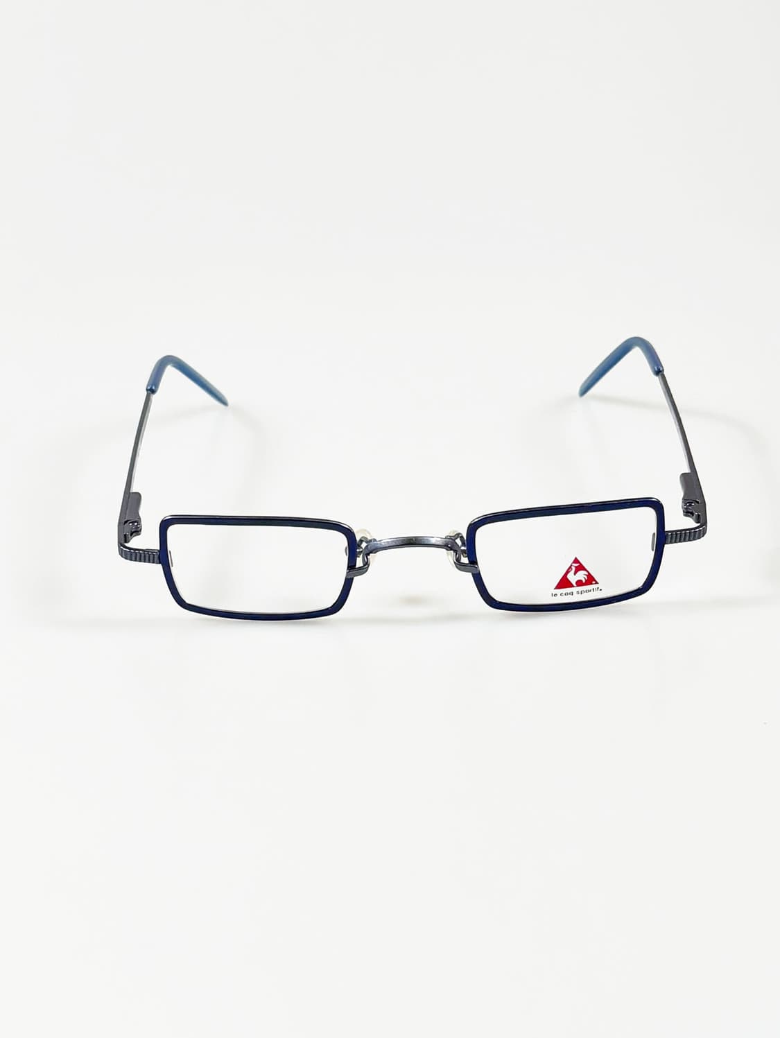 90s Le Coq Sportif 블루 메탈 슬림 스퀘어 빈티지 안경 상품이미지1