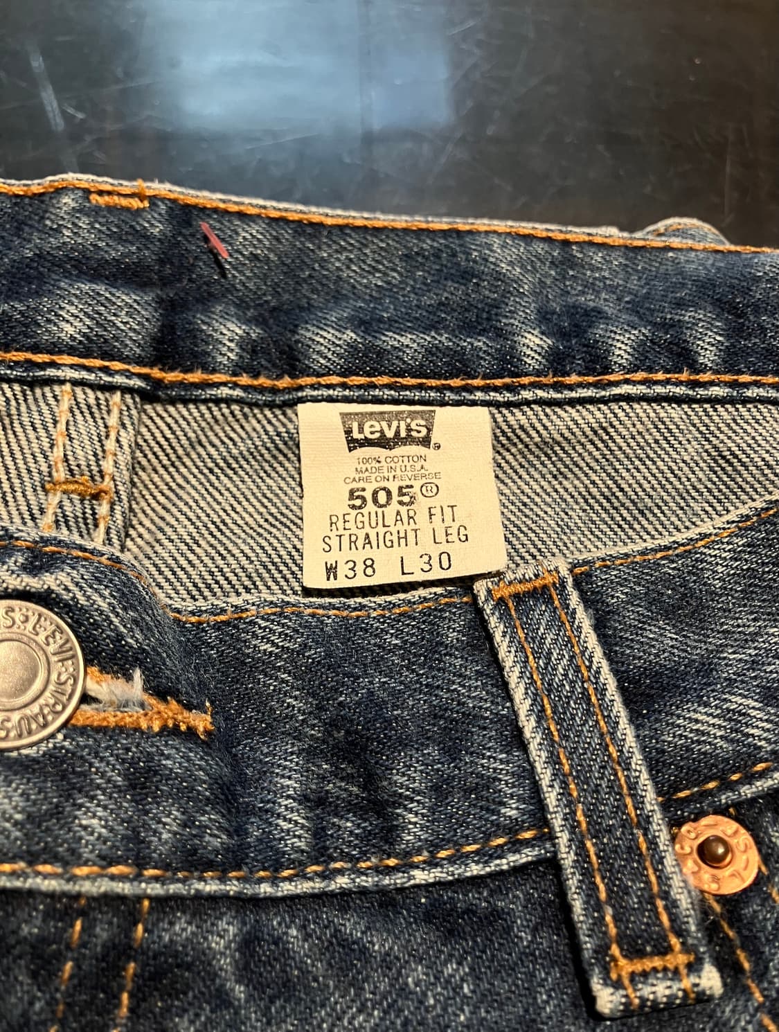 USA 빈티지 리바이스 505 데님 팬츠 상품이미지9