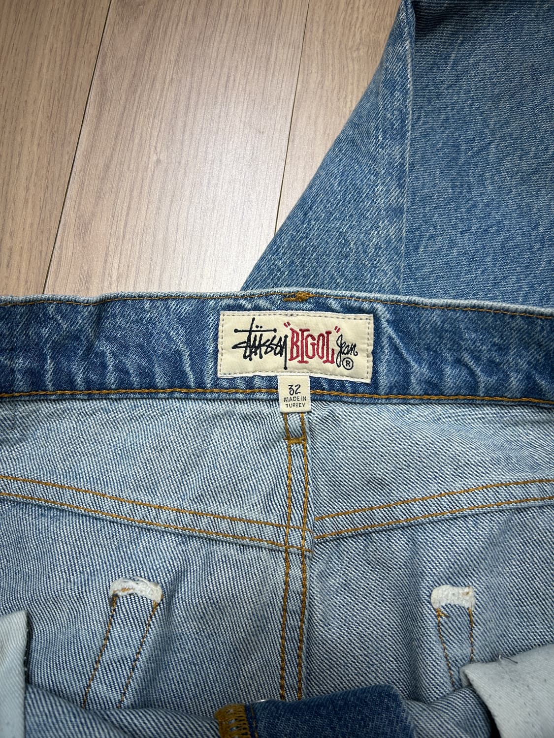 [32] 스투시 빅올진 워시드 블루 big ol jean 상품이미지6