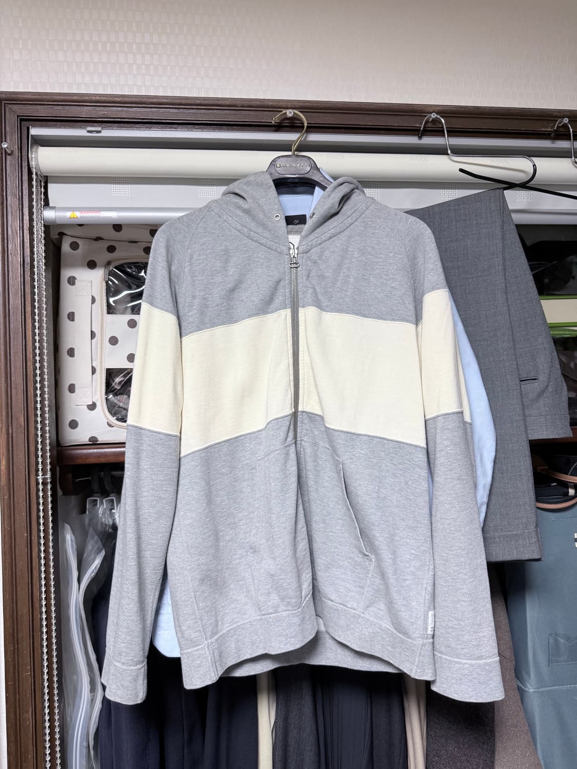 비즈빔 후드집업 기자코튼 리리지퍼 상품이미지1