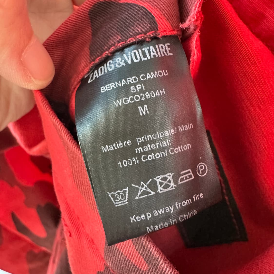 쟈딕앤볼테르 BERNARD CAMOU 유틸리티 자켓 레드 M 상품이미지10