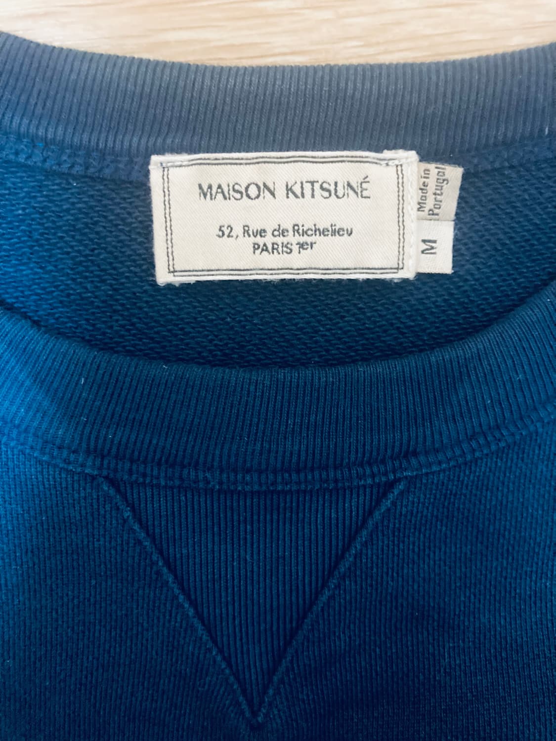 메종키츠네 맨투맨 100 네이비 상품이미지2